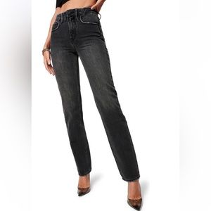 GOOD AMERICAN GOOD ICON ‘90s ICON STRAIGHT LEG JEANS SIZE 8